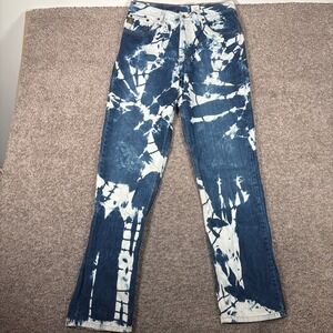 Cinch Mens Bleach Wash Blue Denim Straight Leg Jeans 33x36 Western Cowboy